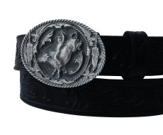 画像2: ブルライダー ウエスタン ベルト バックル（シルバーグレー・ブラック）/Siskiyou Belt Buckle Bull Rider (2)