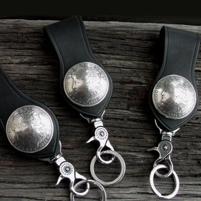 画像1: ファニー 1ドル モーガン ループ キーホルダー(ブラック)/Funny 1$ Morgan Loop Key Holder(Black)