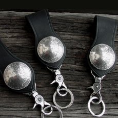 画像1: ファニー 1ドル モーガン ループ キーホルダー（ブラック）/Funny 1$ Morgan Loop Key Holder(Black) (1)