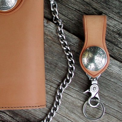 画像1: ファニー 1ドル モーガン 1921年 ループ キーホルダー(タン)/Funny 1$ Morgan Loop Key Holder(Tan)