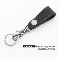 画像1: ファニー ラティーゴ レザー ループ キーホルダー（ブラック）/Funny Latigo Leather Loop Key Holder(Black) (1)