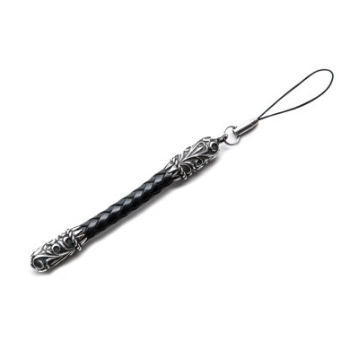 画像1: レザー ストラップ(ブラック)/Strap(Black/Silver)