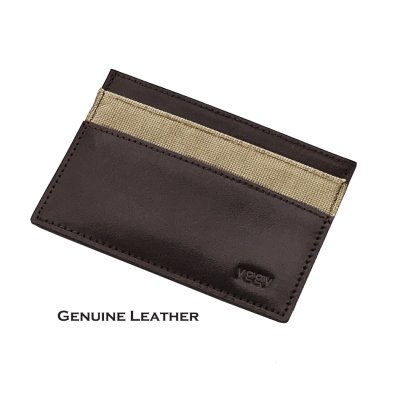 画像1: 革製 名刺入れ・レザー ビジネスカード ホルダー（ブラウン）/YGGY Leather Business Card Holder(Brown)