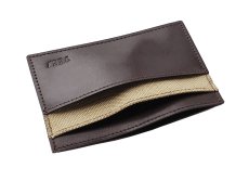 画像2: 革製 名刺入れ・レザー ビジネスカード ホルダー（ブラウン）/YGGY Leather Business Card Holder(Brown) (2)