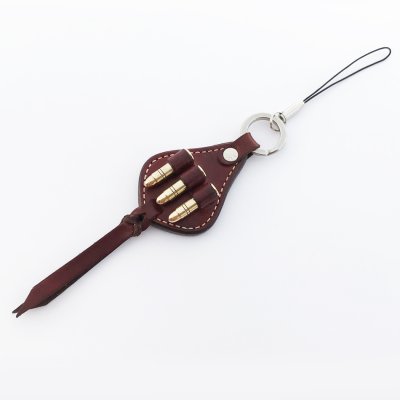 画像2: ファニー ハンドメイド ラティーゴ レザー ストラップ キーホルダー(レッド)/Funny Handcrafted Latigo Leather Strap(Red)