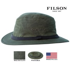 画像1: フィルソン ハット シェルタークロス パッカーハット オッターグリーン/Filson Shelter Cloth Packer Hat Otter Green (1)