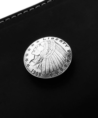 画像2: ファニー インディアン チーフ コンチョ（シルバー）/Funny 31mm Indian Chief  Replica Concho(Silver)