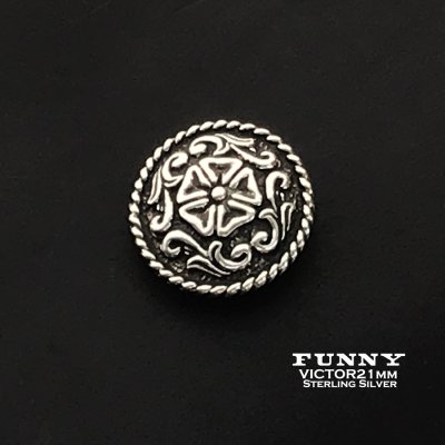 画像1: ファニー 21mm 925 スターリングシルバー ビクター コンチョ/Funny 21mm VICTOR Concho
