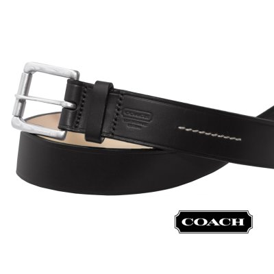 画像1: コーチ レザー ベルト メンズ 紳士用（ブラック）30/Coach Leather Belt(Black)