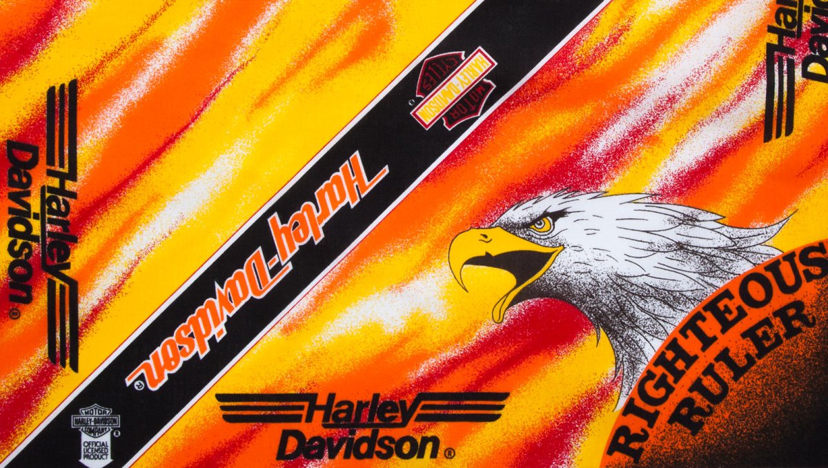 画像2: ハーレーダビッドソン バンダナ（レッド・RIGHTEOUS RULER）/Harley Davidson Bandana (2)