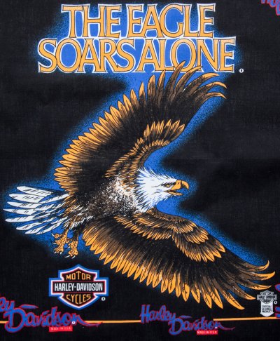 画像2: ハーレーダビッドソン バンダナ(ブラック・THE EAGLE SOARS ALONE)/Harley Davidson Bandana