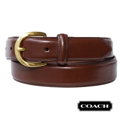 画像1: コーチ レザー ベルト メンズ 紳士用(ブラウン)30/Coach Leather Belt(Brown)
