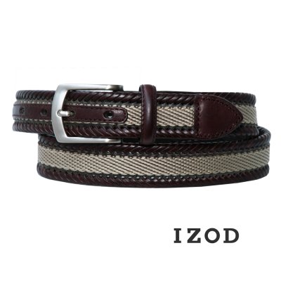 画像1: アイドット レザー ベルト メンズ 紳士用(ブラウン・タン)/IZOD Leather Belt(Brown/Tan)