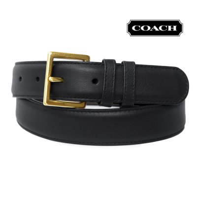 画像1: コーチ レザー ベルト メンズ 紳士用(ブラック)30/Coach Leather Belt(Black)