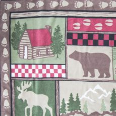 画像3: ログキャビン フリース・スローブランケット/Fleece Throw(LogCabin) (3)
