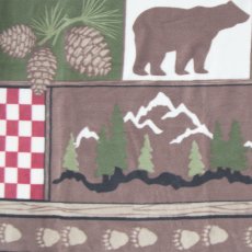 画像4: ログキャビン フリース・スローブランケット/Fleece Throw(LogCabin) (4)