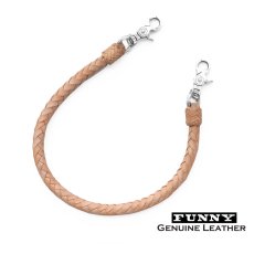 画像1: ファニー レザー ウォレットレーン ワレットチェーン 8本編み 40cm（タン）/Funny Lether Wallet Rein 8-40(Tan） (1)