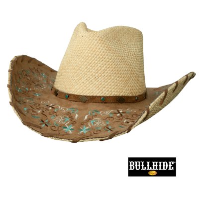 画像1: ブルハイド 刺繍入り パナマ ストロー カウボーイ ハット（ナチュラル・ライトブラウン）/Bullhide BETTER THAN GOLD Panama Straw Cowboy Hat(Natural)