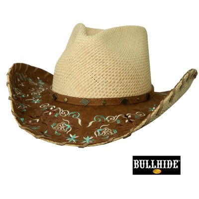 画像1: ブルハイド 刺繍入り パナマ ストロー カウボーイ ハット（ナチュラル・ブラウン）/Bullhide BETTER THAN GOLD Panama Straw Cowboy Hat(Natural)