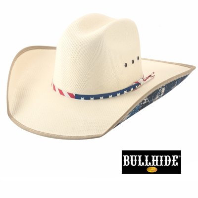 画像1: ブルハイド ウエスタン ストローハット ウォレス(オフホワイト)/Bullhide Straw Cowboy Hat Wallace(Off White)