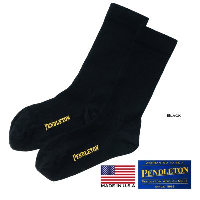 画像1: ペンドルトン ウール ソックス（ブラック）/Pendleton Socks(Black)