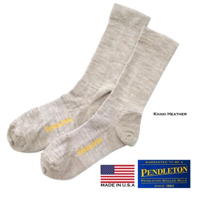 画像1: ペンドルトン ウール ソックス(カーキヘザー)/Pendleton Socks(Khaki Heather)
