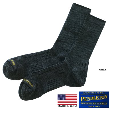 画像1: ペンドルトン ウール ソックス(グレー)/Pendleton Socks(Grey)