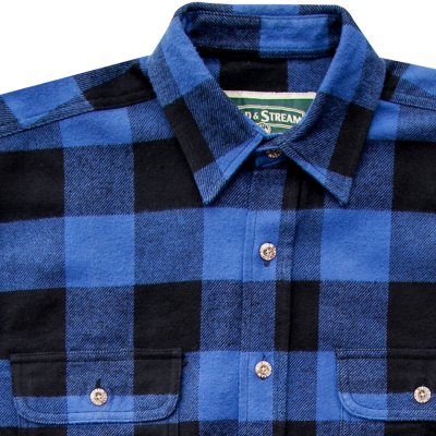 画像3: フランネル シャツ(ブルー・ブラック 長袖)M(身幅60cm)/Field & Stream Heavyweight Flannel Shirt