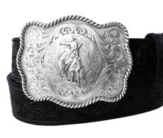 画像2: モンタナシルバースミス ウエスタン ベルト バックル サドル ブロンコ/Montana Silversmiths Western Belt Buckle Saddle Bronc (2)
