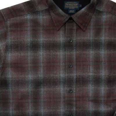 画像2: ペンドルトン ウールシャツ ロッジシャツ ブラウン・グレーオンブレ S(身幅56cm)/Pendleton Lodge Shirt(Brown/Grey Ombre)