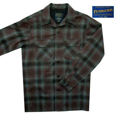 画像1: ペンドルトン ウールシャツ ボードシャツ ブラウン・グレーオンブレ  XS（身幅52cm）/Pendleton Board Shirt(Brown/Grey Ombre)