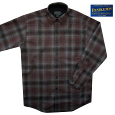 画像1: ペンドルトン ウールシャツ ロッジシャツ ブラウン・グレーオンブレ S（身幅56cm）/Pendleton Lodge Shirt(Brown/Grey Ombre) (1)