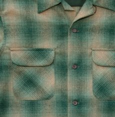 画像2: ペンドルトン ウールシャツ ボードシャツ グリーン・タン オンブレ XS（身幅51cm）/Pendleton Board Shirt(Green/Tan Ombre) (2)