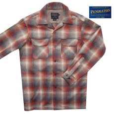 画像1: ペンドルトン ウールシャツ ボードシャツ レッド・タン・チャコールオンブレ XS（身幅52cm）/Pendleton Board Shirt(Red/Tan/Charcoal Ombre) (1)
