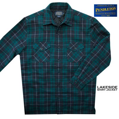 画像1: ペンドルトン キルトラインド レイクサイド シャツジャケット(ダークフォレストプラッド)S(身幅57cm)/Pendleton Lakeside Shirt Jacket(Dark Forest Plaid)