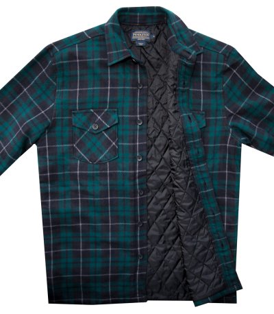 画像3: ペンドルトン キルトラインド レイクサイド シャツジャケット(ダークフォレストプラッド)S(身幅57cm)/Pendleton Lakeside Shirt Jacket(Dark Forest Plaid)