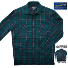 画像1: ペンドルトン キルトラインド レイクサイド シャツジャケット（ダークフォレストプラッド）S（身幅57cm）/Pendleton Lakeside Shirt Jacket(Dark Forest Plaid) (1)