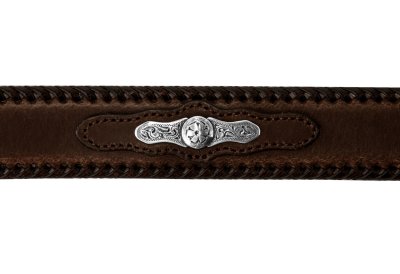 画像3: ノコナ レースエッジ コンチョインセット ウエスタン レザー ベルト（ブラウン）30/Nocona Lace Edge Concho Inset Genuine Leather Western Belt(Brown)