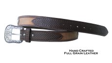 画像2: アリアット ハンドクラフト フルグレインレザー&コンチョ ウエスタン ベルト（ブラウン）36/Ariat Western Leather Belt（Brown) (2)