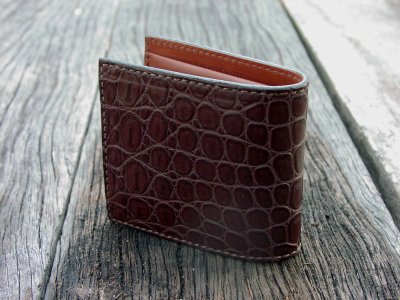 画像1: ファニー ビルフォード クロコダイル（ブラウン）/Funny Billfold Crocodile(Brown)