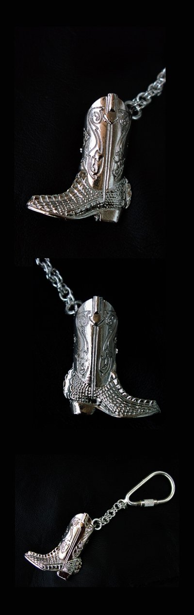 画像1: カウボーイ ブーツ キーチェーン/Boot Key Chain