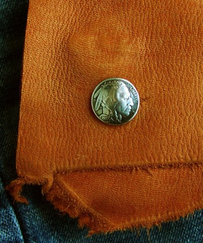 画像1: インディアン コンチョ シカゴ スクリュー/Indian Coin Concho 21mm Chicago Screw