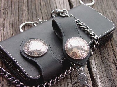 画像1: ファニー ライダースウォレット（ブラック）/Funny Rider's Wallet 1$Morgan(Black)