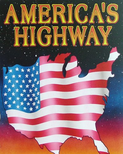 画像2: ルート66 アメリカンハイウェイ メタルサイン/Route 66 Metal Sign America's Highway