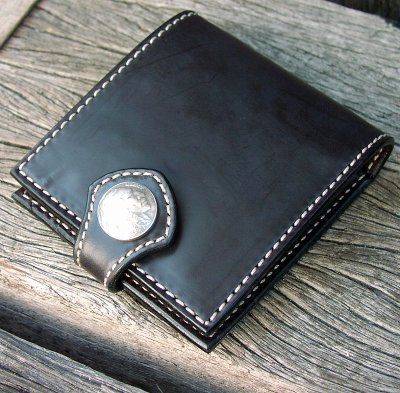 画像1: ファニー コインヘッドビルフォード（コードバン/ブラック）/Funny Coin Head Billfold(Cordovan/Black)