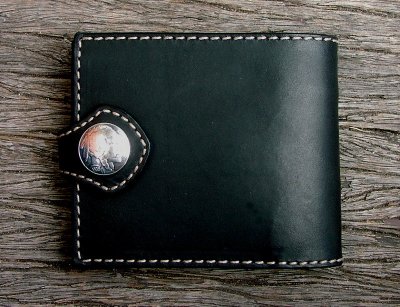 画像1: ファニー コインヘッドビルフォード（ブラック）/Funny Coin Head Billfold(Black)