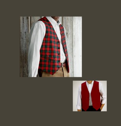 画像1: ペンドルトン リバーシブル ベスト（レッド・グリーン）/Pendleton Vest(The Lennox Tartan)