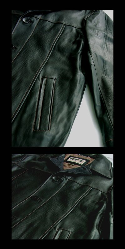 画像2: レインフォレスト レザー カーコート（ブラック）/RFT RAINFOREST Smooth Lamb Leather Car Coat (Black)