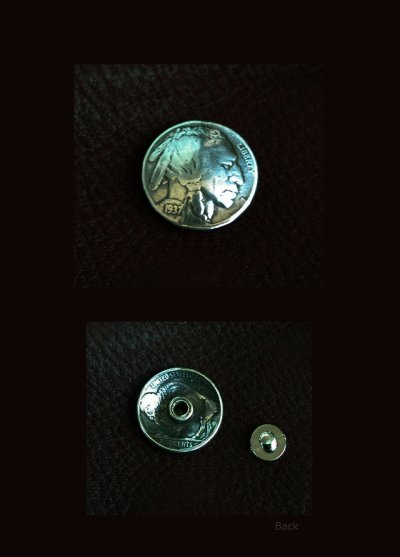 画像2: インディアン コンチョ シカゴ スクリュー/Indian Coin Concho 21mm Chicago Screw