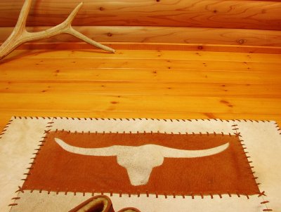 画像2: 牛毛皮 ウエスタン ラグ（テキサスロングホーン）/Cowhide Long Horn Rug 